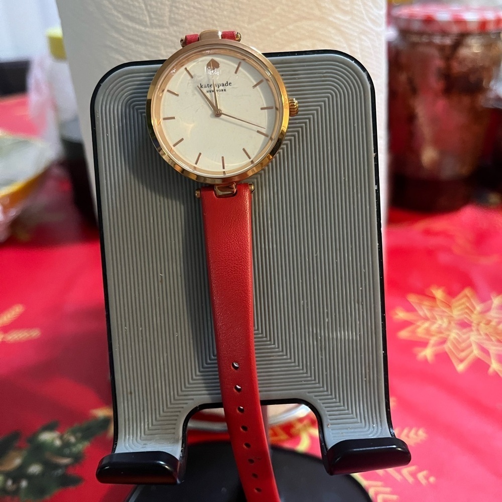 Kate Spade Gold Case with Red Strap Women's Watch